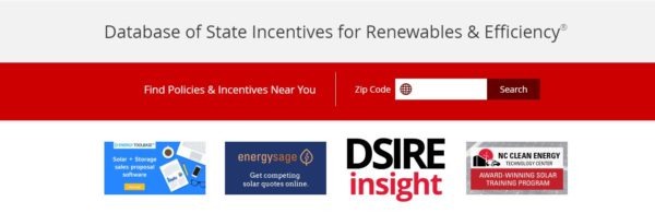 DSIRE local incentives search engine