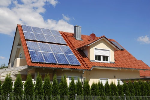 home with solar energy