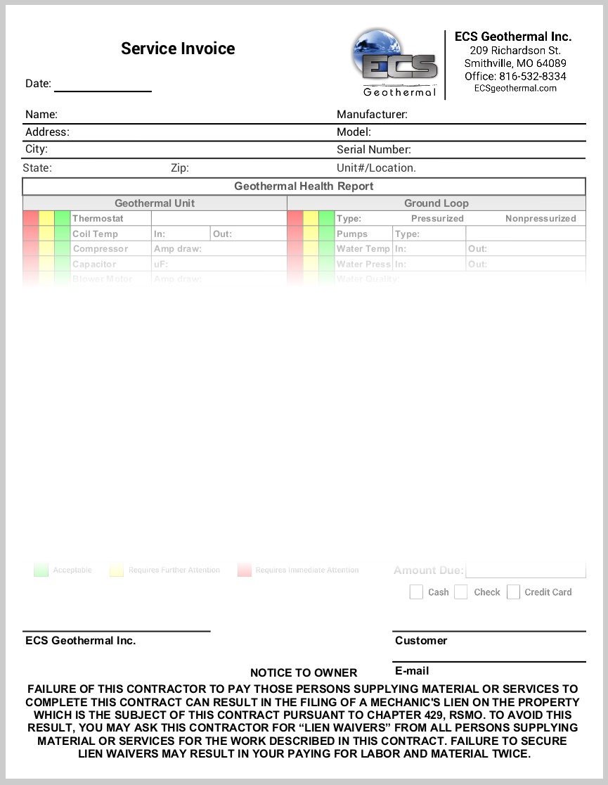 pmi geothermal inspection list