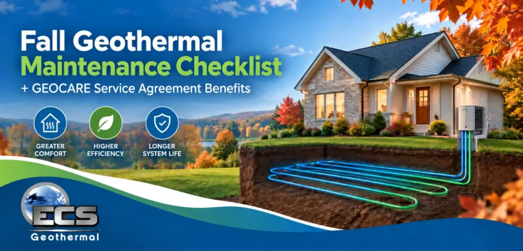 Fall Geothermal Maintenance Checklist + GEOCARE Service Agreement Benefits